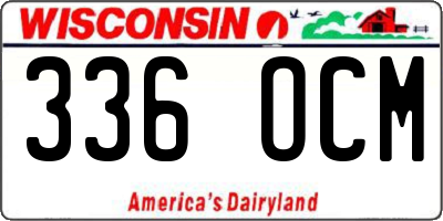 WI license plate 336OCM