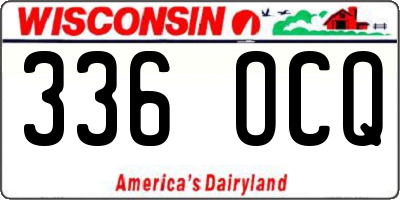 WI license plate 336OCQ