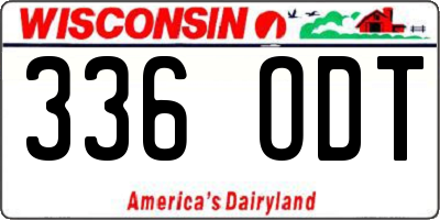 WI license plate 336ODT