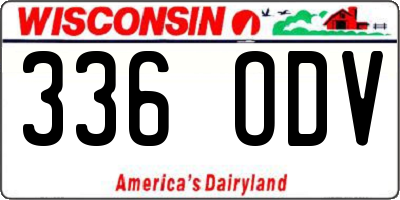 WI license plate 336ODV