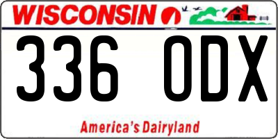 WI license plate 336ODX
