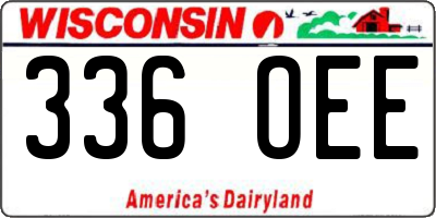 WI license plate 336OEE