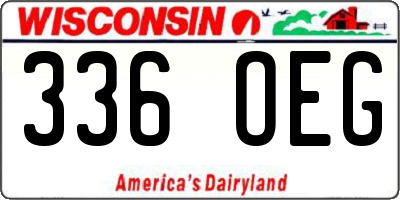 WI license plate 336OEG