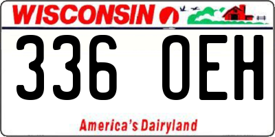 WI license plate 336OEH