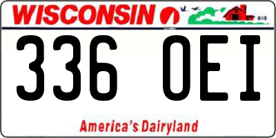 WI license plate 336OEI