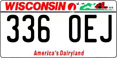WI license plate 336OEJ