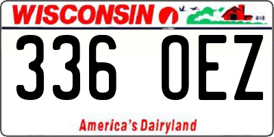 WI license plate 336OEZ