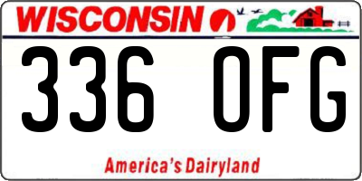 WI license plate 336OFG