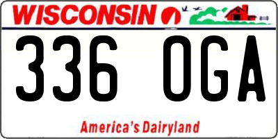 WI license plate 336OGA
