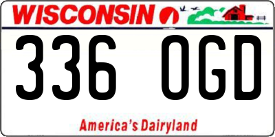 WI license plate 336OGD