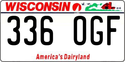 WI license plate 336OGF
