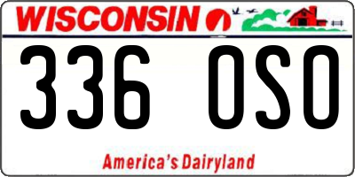 WI license plate 336OSO