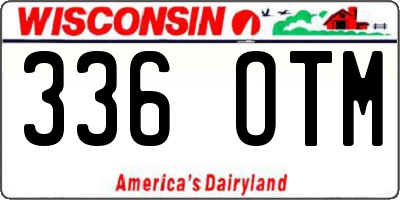 WI license plate 336OTM