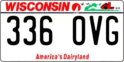 WI license plate 336OVG