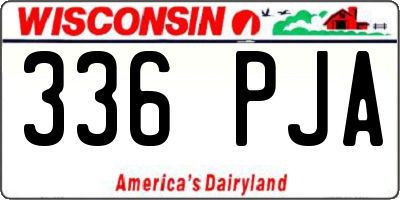 WI license plate 336PJA