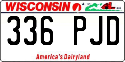 WI license plate 336PJD