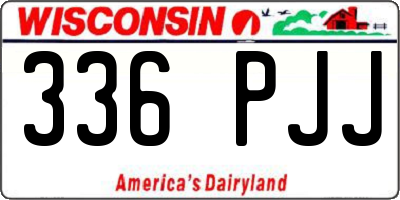 WI license plate 336PJJ