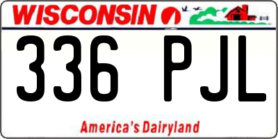 WI license plate 336PJL
