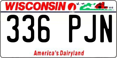 WI license plate 336PJN