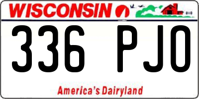 WI license plate 336PJO