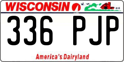 WI license plate 336PJP