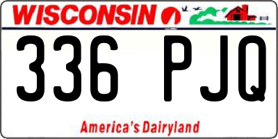 WI license plate 336PJQ