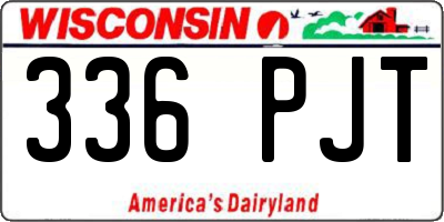 WI license plate 336PJT