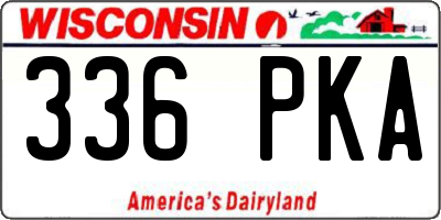 WI license plate 336PKA