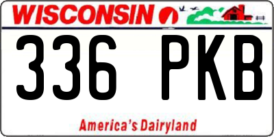 WI license plate 336PKB