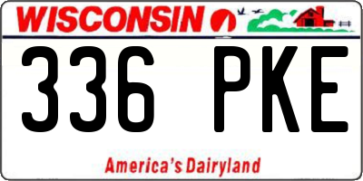 WI license plate 336PKE