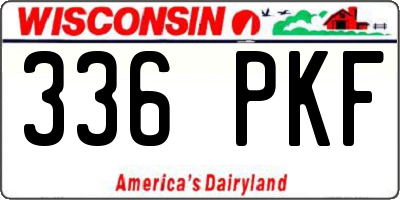 WI license plate 336PKF
