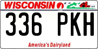 WI license plate 336PKH