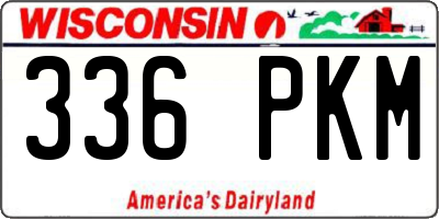 WI license plate 336PKM