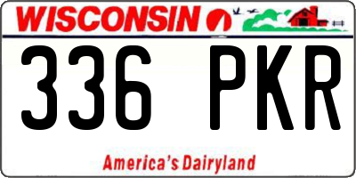 WI license plate 336PKR