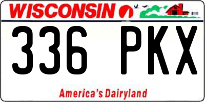 WI license plate 336PKX