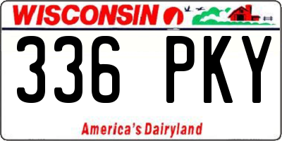 WI license plate 336PKY