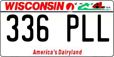 WI license plate 336PLL