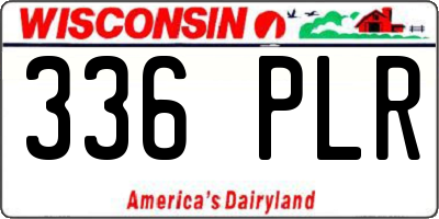 WI license plate 336PLR