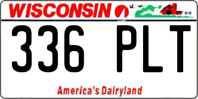 WI license plate 336PLT