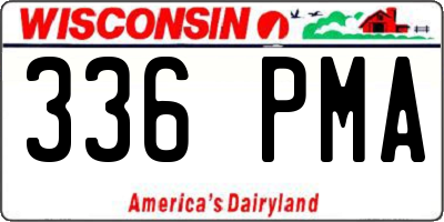WI license plate 336PMA