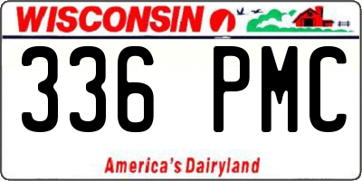 WI license plate 336PMC