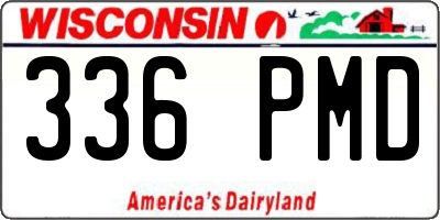 WI license plate 336PMD