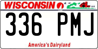 WI license plate 336PMJ