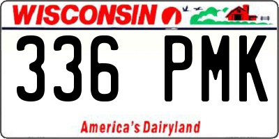WI license plate 336PMK