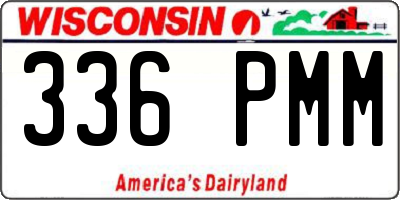 WI license plate 336PMM