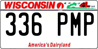 WI license plate 336PMP