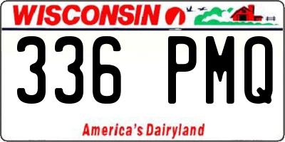 WI license plate 336PMQ