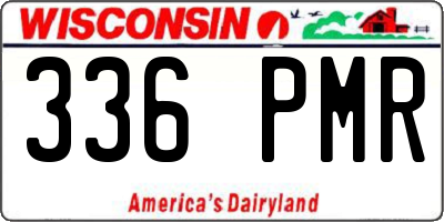 WI license plate 336PMR