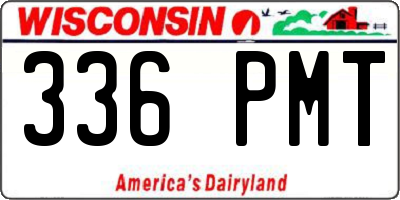 WI license plate 336PMT