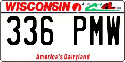 WI license plate 336PMW